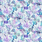 Whispering Gardens - Watercolor Blue/Violet Floral 2743 mm Wideback for patchwork, quilting and sewing