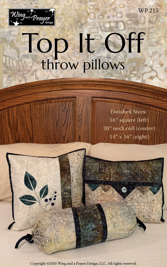 Top It Off Throw Pillows Pattern , quilting and craft projects