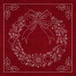 Sashiko Australia Christmas Wreath CHERRY RED , piecing and stitching