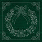 Sashiko Australia Christmas Wreath GREEN , piecing and stitching