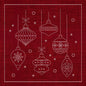 Sashiko Australia Christmas Decorations CHERRY RED , piecing and stitching