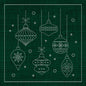 Sashiko Australia Christmas Decorations GREEN , piecing and stitching