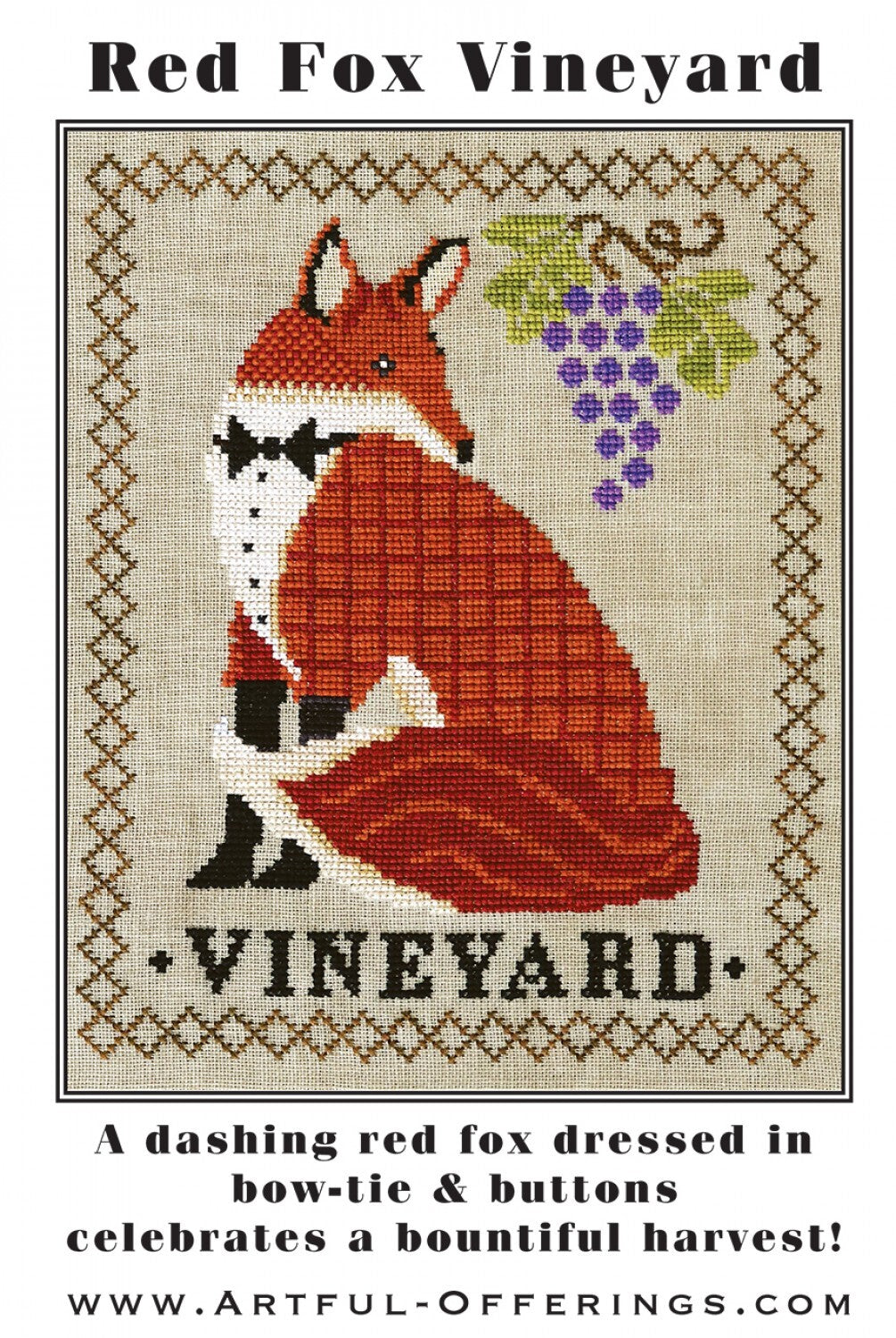 Red Fox Vineyard Cross Stitch (Pattern only) , quilting and craft projects