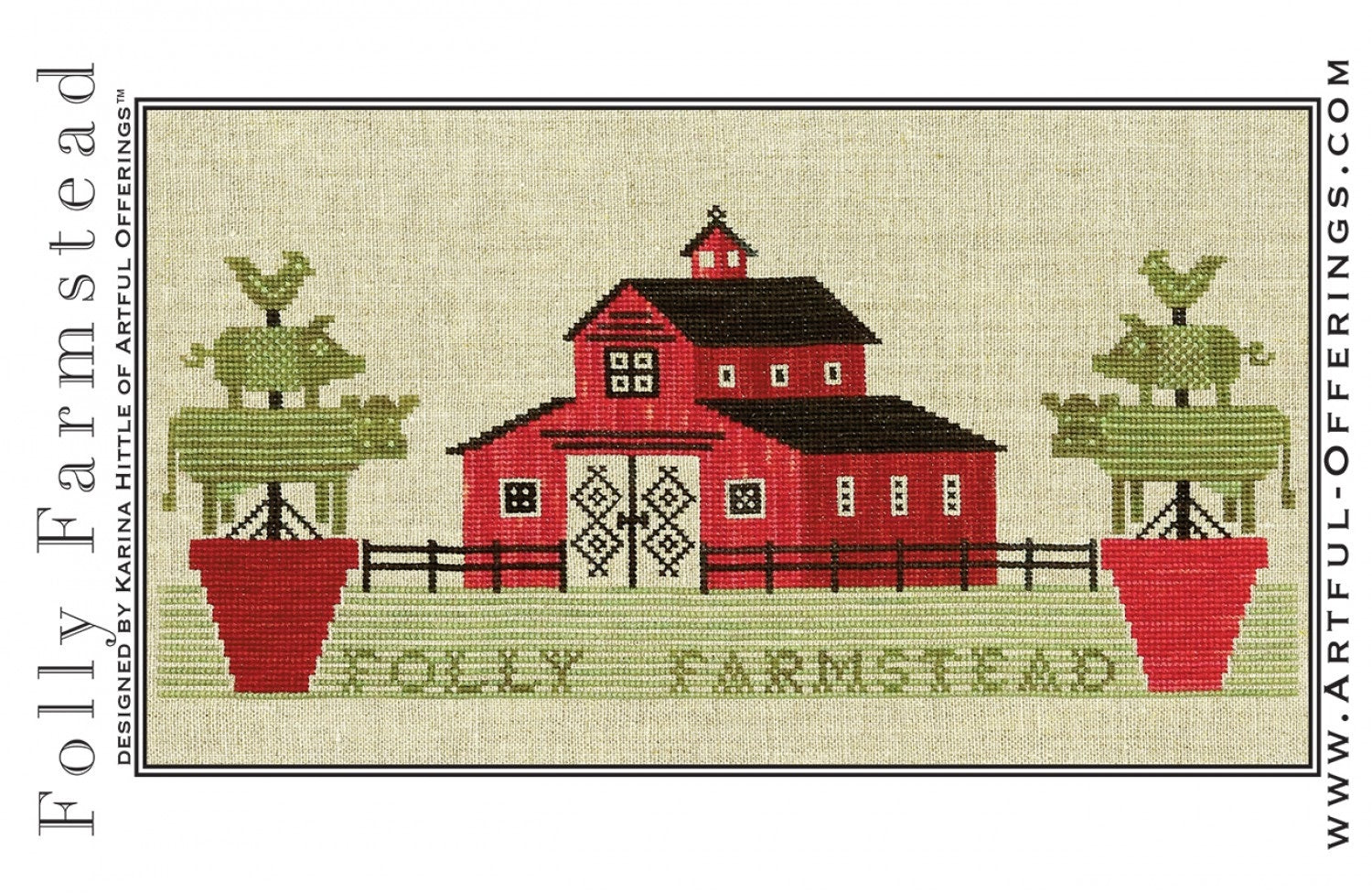 Folly Farmstead Cross Stitch (Pattern only) , quilting and craft projects