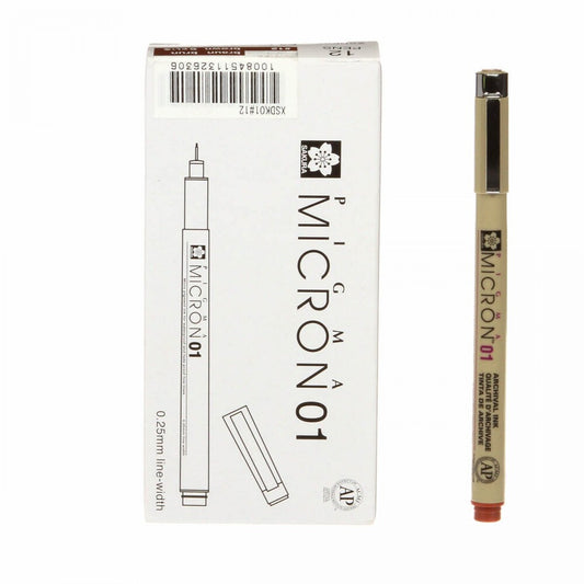 Pigma Micron Pen Brown .25 mm Size 01 , sewing and fabric marking