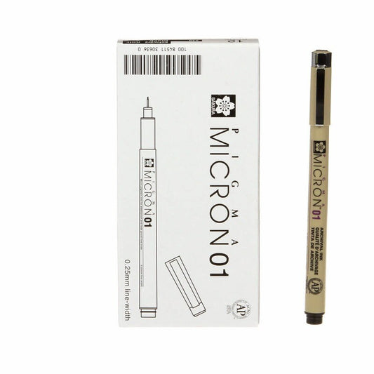 Pigma Micron Pen Black .25 mm Size 01 , sewing and fabric marking