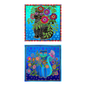 Fantasticats - Black Metallic Digital 610 mm Pillow Panel for patchwork, quilting and sewing