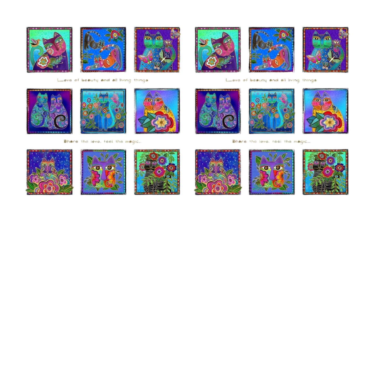 Fantasticats - Black Metallic Digital Blocks sewing and quilting product