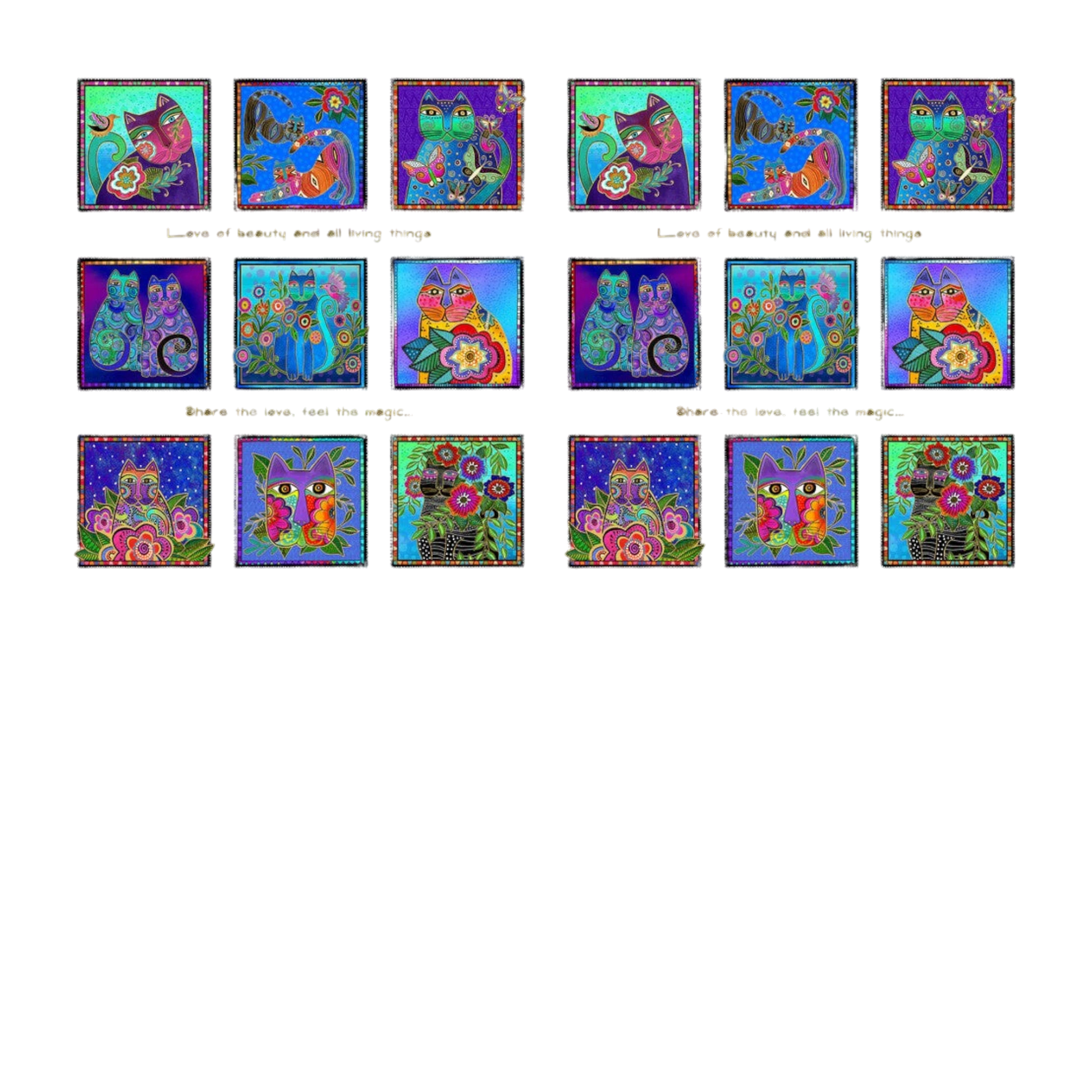 Fantasticats - Black Metallic Digital Blocks sewing and quilting product