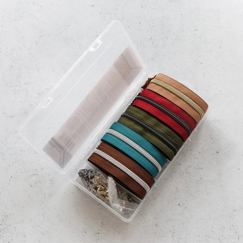 Old World Zipper Bundle for bag making and sewing projects