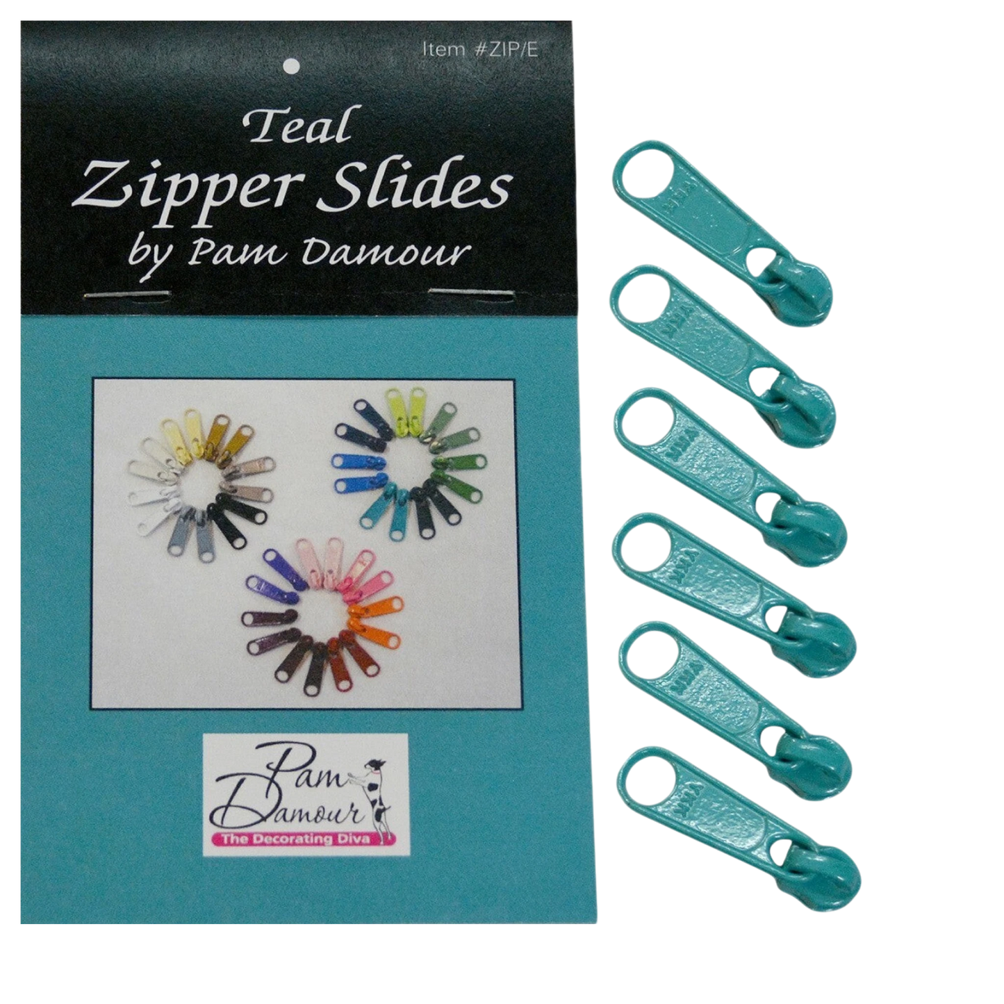 Zipper Slides - 6 Pack for bag making and sewing projects