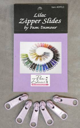 Zipper Slides-6 pack - LILAC for bag making and sewing projects