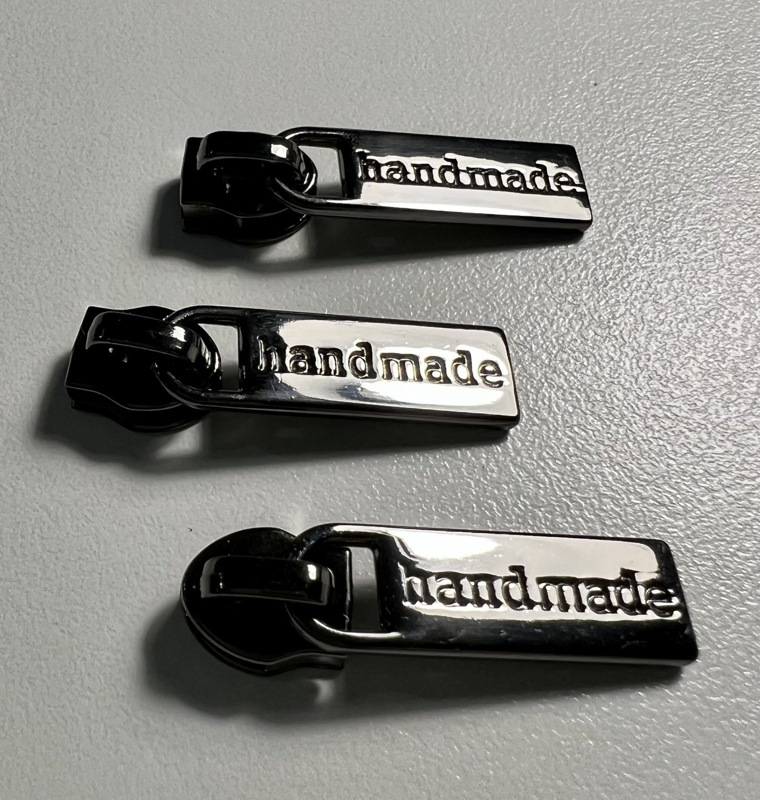 Zipper Pulls Handmade Gunmetal for bag making and sewing projects