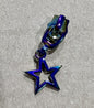 Zipper Pulls #8 mm Iridescent Rainbow Star for bag making and sewing projects