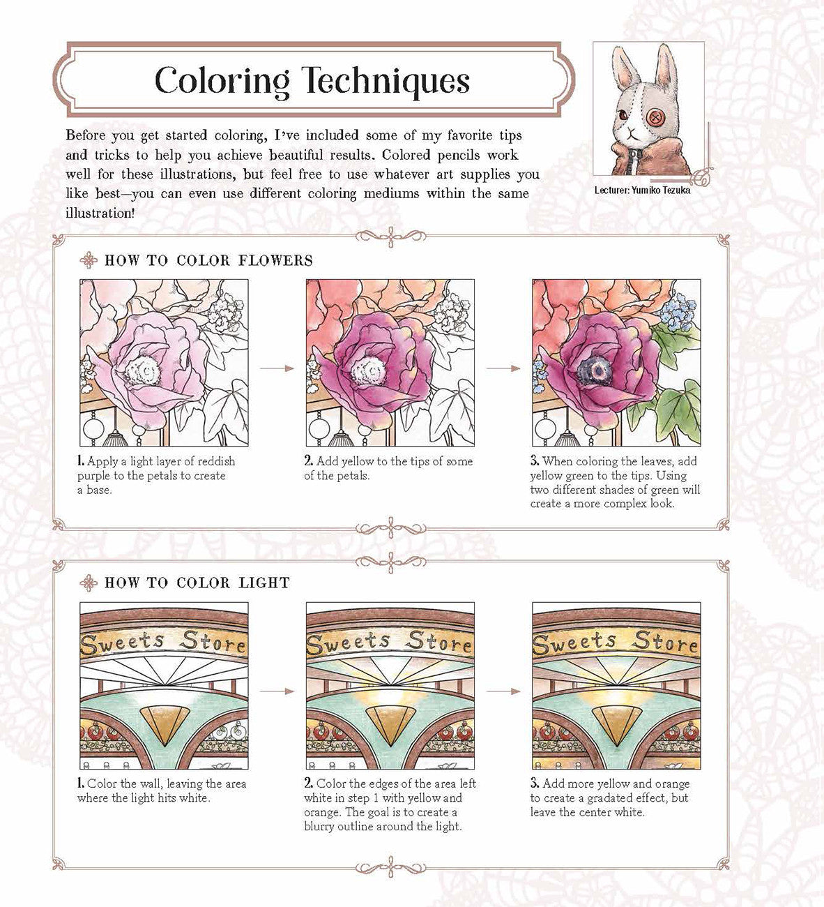 Antique Dollhouse Coloring Book – book preview 2