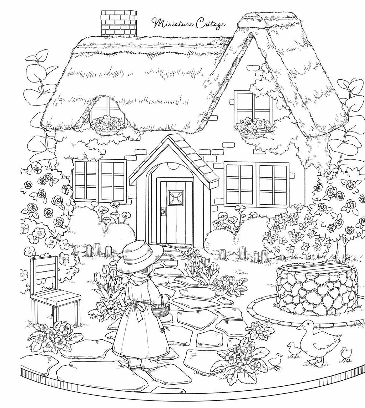 Antique Dollhouse Coloring Book – book preview 3