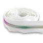 White Zipper Tape #5 Nylon - Rainbow Teeth for bag making and sewing projects