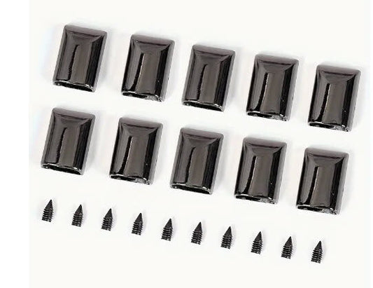 Zipper Tail Squares - Metal Gunmetal 4 PER pACK for bag making and sewing projects
