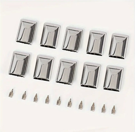 Zipper Tail Squares - Metal Nickle 4 per Pack for bag making and sewing projects