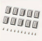 Zipper Tail Squares - Metal Nickle 4 per Pack for bag making and sewing projects