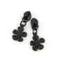 Zipper Pulls #5 with Flower Shape - Gun Metal for bag making and sewing projects