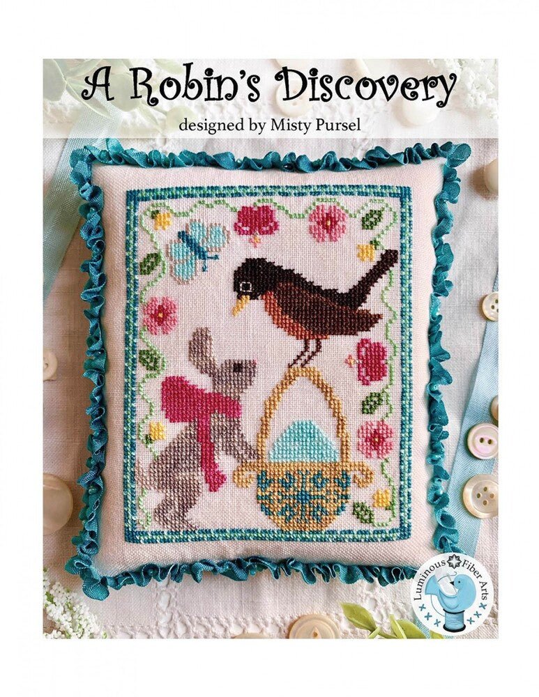 A Robin's Discovery Cross Stitch Pattern - Everything Fabric