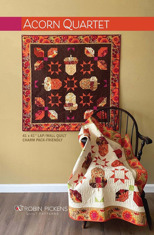 Acorn Quartet Quilt Pattern - Everything Fabric