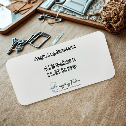 Acrylic Bag Bases – White 4.25 x 11.25 inches - Everything Fabric