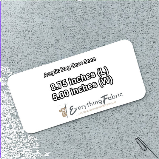 Acrylic Bag Bases – White 5 x 8.75 inches - Everything Fabric
