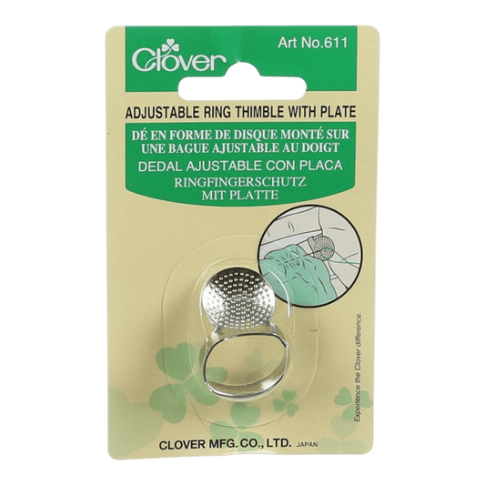Adjustable Thimble with Metal Plate - Everything Fabric