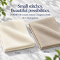 COSMO 18-Count Cotton Congress Cloth — 35 × 52cm — Ivory, Stone