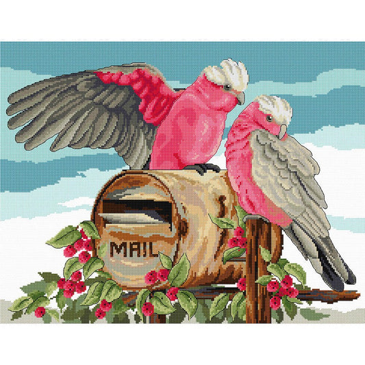 Air Mail- Galahs Cross Stitch Pattern - Everything Fabric