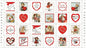 All My Heart Valentine Greetings Patch Panel Clearance - Everything Fabric