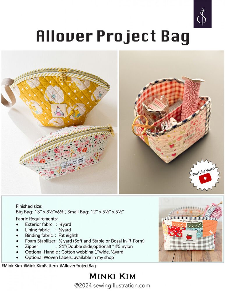 Allover Project Bag Pattern - Everything Fabric