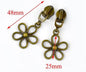 Antique Flower Zipper Pull 5 - Everything Fabric