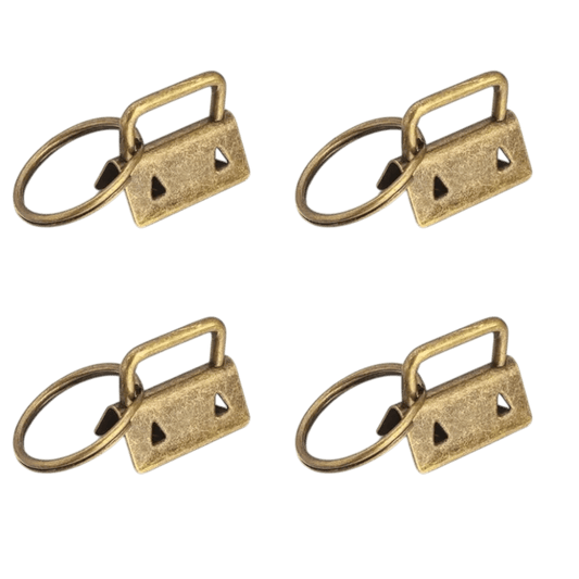 Antique Gold Key Fobs 5 Pack 25mm - Everything Fabric