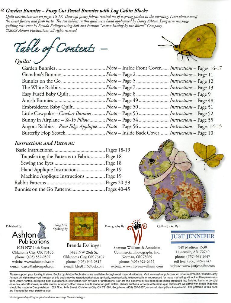Applique Book - Bunnies and More - Everything Fabric