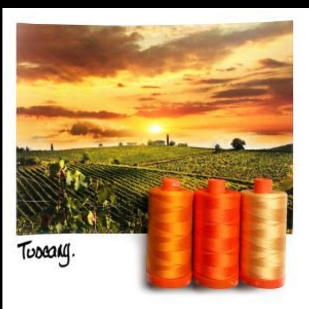 Aurifil 3pc Set Tuscany Orange 50wt - Everything Fabric