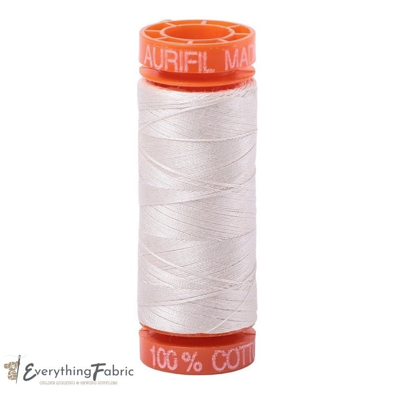 Aurifil 50 wt Cotton Mako 200 m - Muslin - Everything Fabric