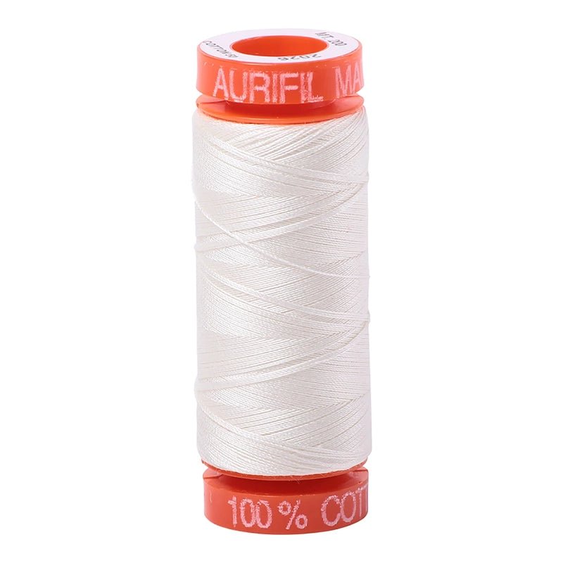 Aurifil 50 wt Cotton Mako 200m - Chalk - Everything Fabric