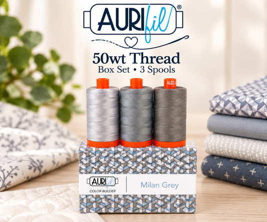 Aurifil 50wt Thread Box Sets – 3 Spools