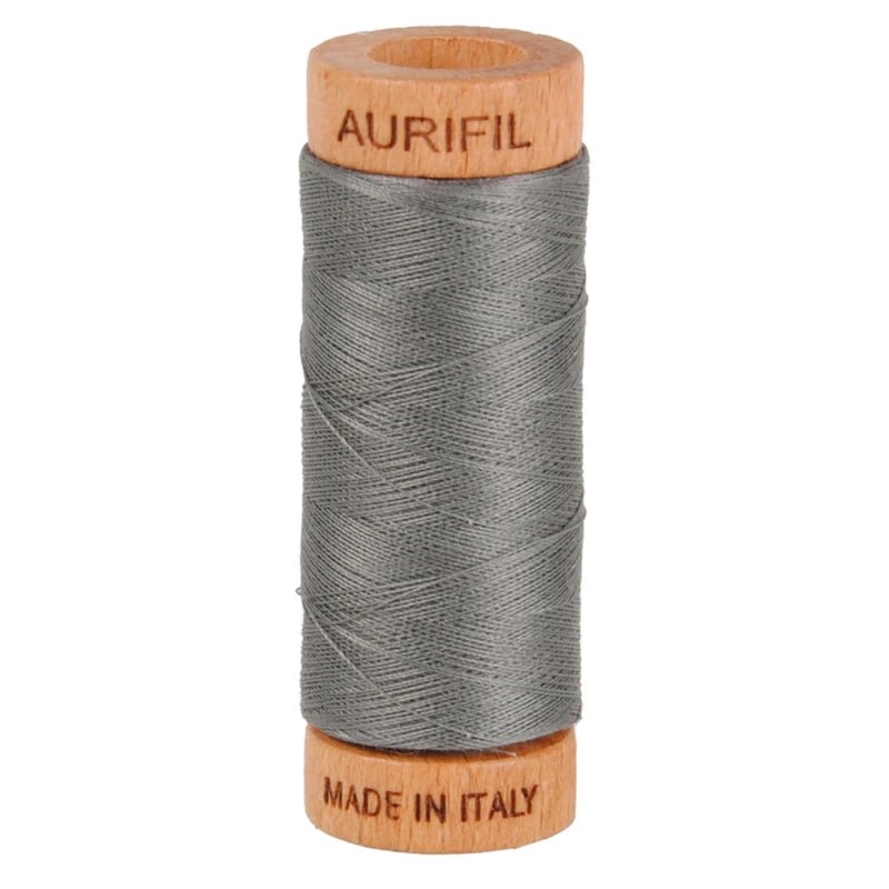 Aurifil Mako 80wt Cotton Thread – Grey Smoke - Everything Fabric