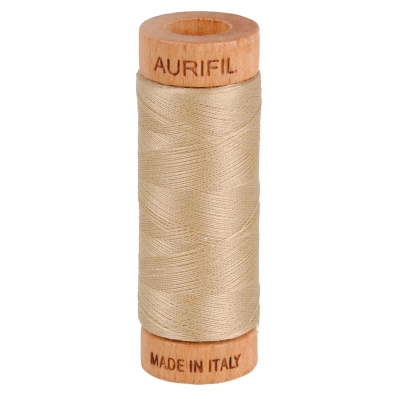 Aurifil Mako 80wt Cotton Thread - Sand - Everything Fabric