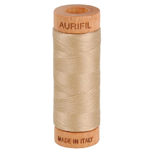 Aurifil Mako 80wt Cotton Thread - Sand - Everything Fabric