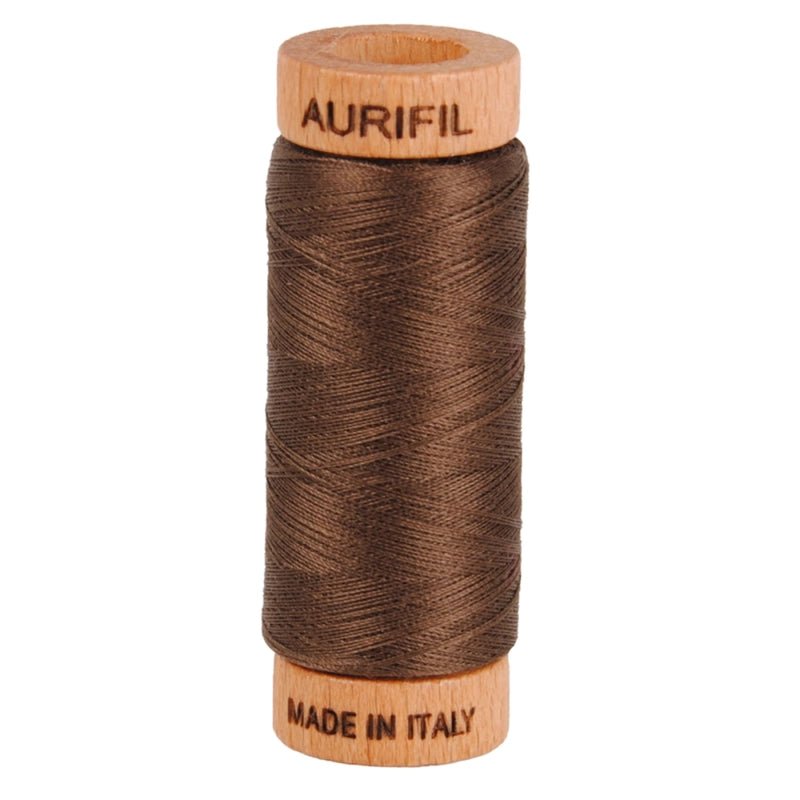 Aurifil Mako 80wt Cotton Thread Solid Bark - Everything Fabric