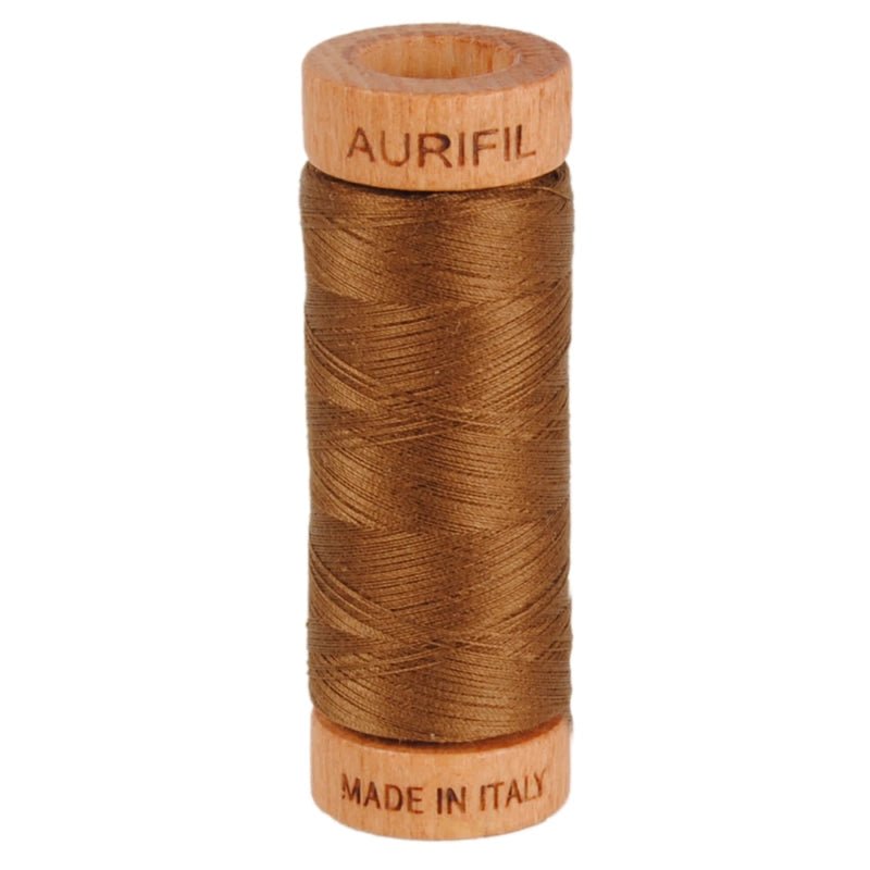 Aurifil Mako 80wt Cotton Thread Solid Dark Antique - Everything Fabric