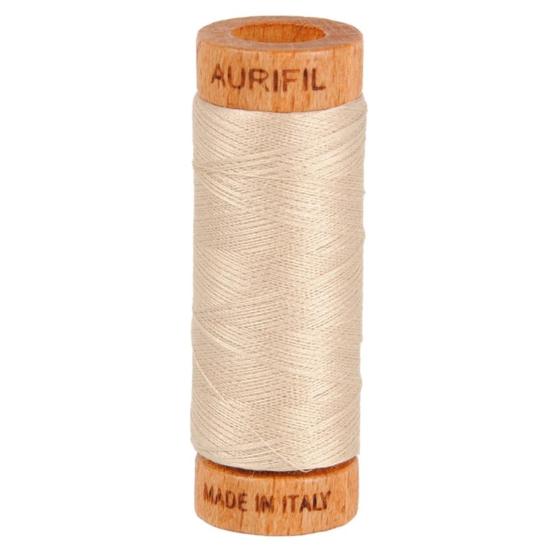 Aurifil Mako 80wt Cotton Thread Solid Ermine - Everything Fabric