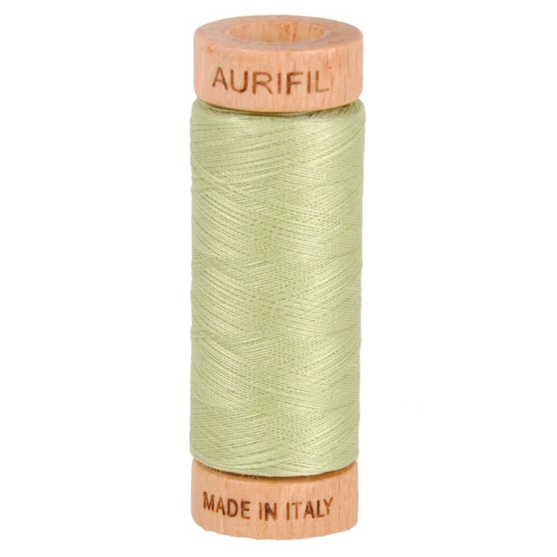 Aurifil Mako 80wt Cotton Thread Solid Light Avocado - Everything Fabric