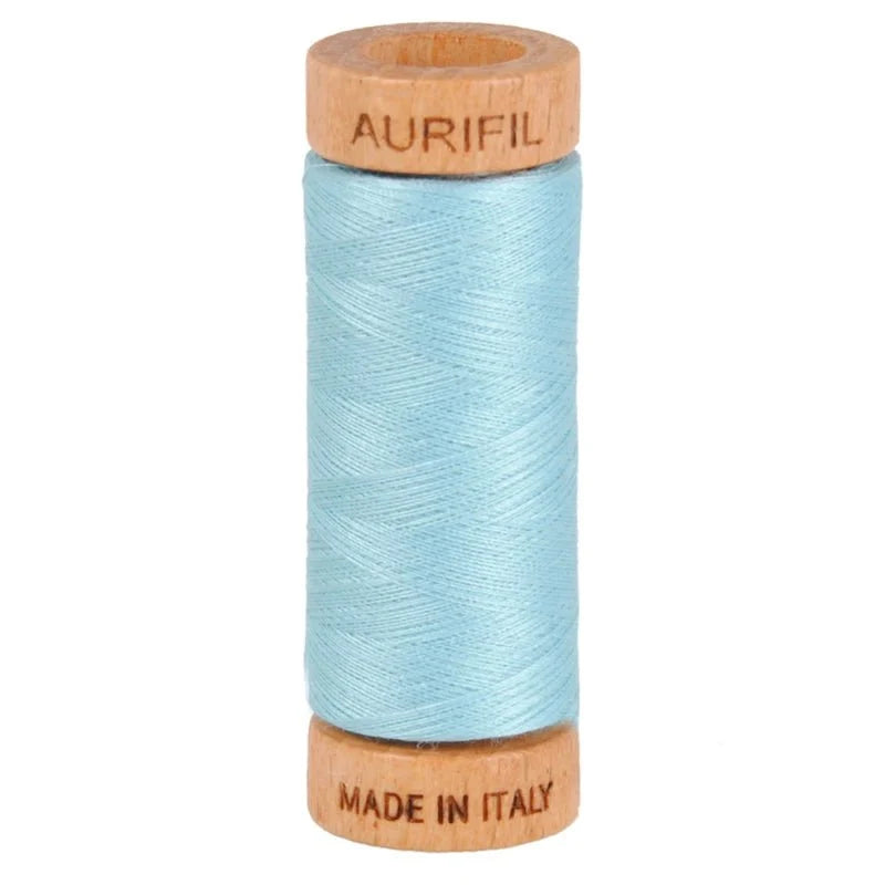 Aurifil Cotton Mako 80wt 280m 2805 Light Grey Turquoise