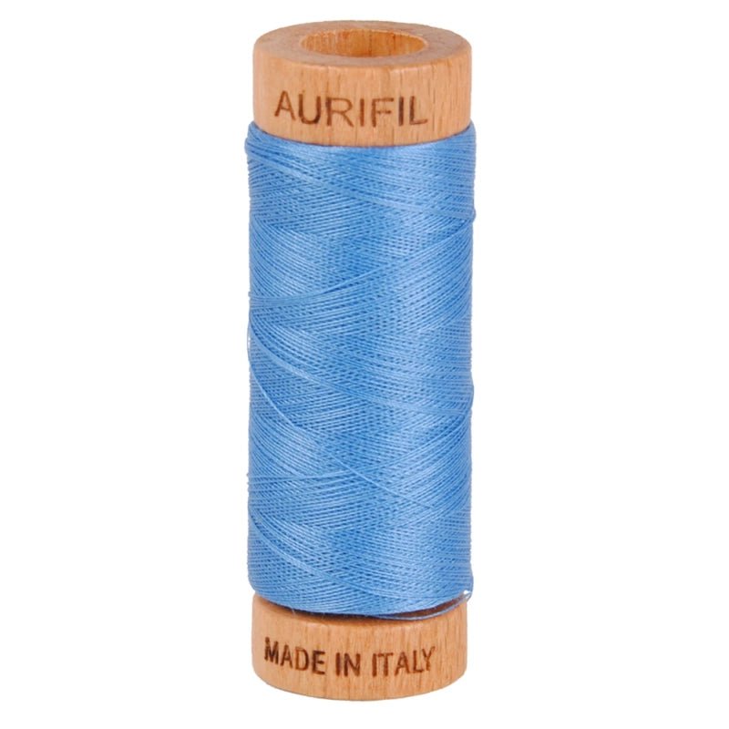 Aurifil Mako 80wt Cotton Thread Solid Light Wedgewood - Everything Fabric